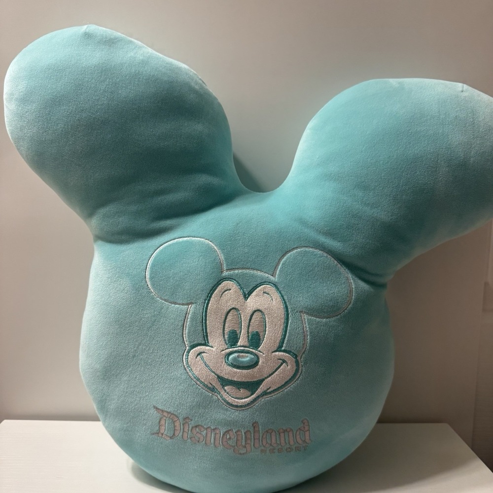 Walt Disney World Play In The Park Mickey Mouse Balloon Throw Pillow Teal